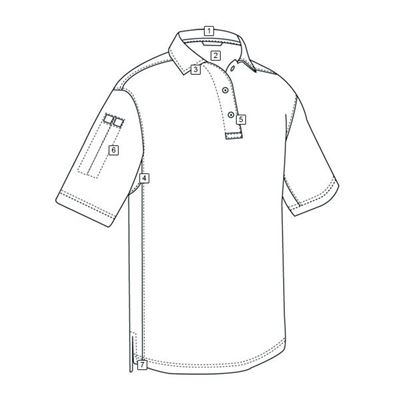 Koszulka polo 24-7 PERFORMANCE z krótkim rękawem WHITE
