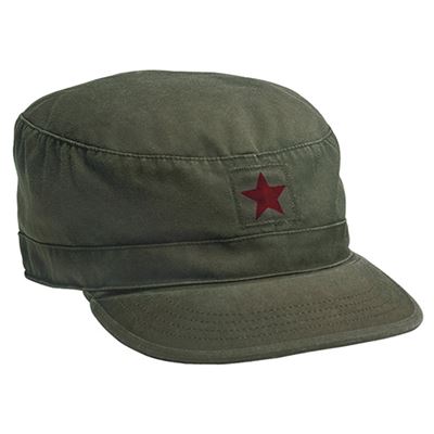 Czapka VINTAGE FATIGUE RED STAR ZELENÁ