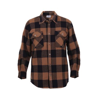 Koszula drwala FLANNEL w kratkę BRĄZOWA