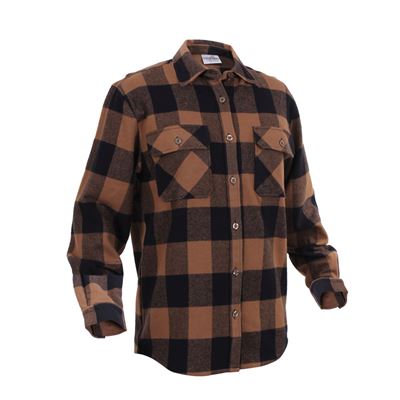 Koszula drwala FLANNEL w kratkę BRĄZOWA