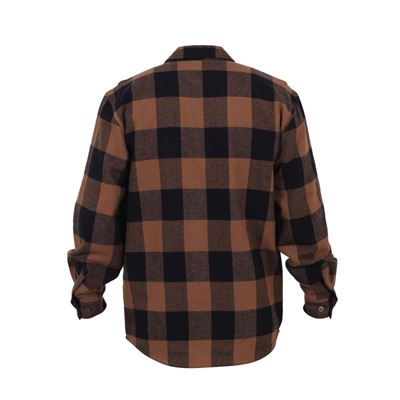 Koszula drwala FLANNEL w kratkę BRĄZOWA