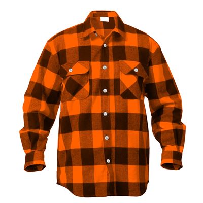 Koszula drwala FLANNEL w kratkę ORANŻOWA