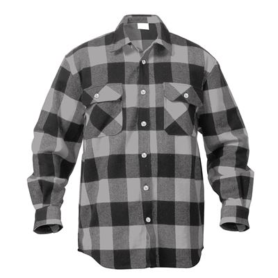Koszula drwala FLANNEL w kratkę SZARA