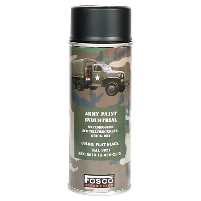 Farba w sprayu ARMY 400ml RAL 9021 Czarny mat