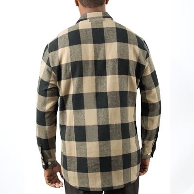 Koszula drwala FLANNEL w kratkę COYOTE BROWN