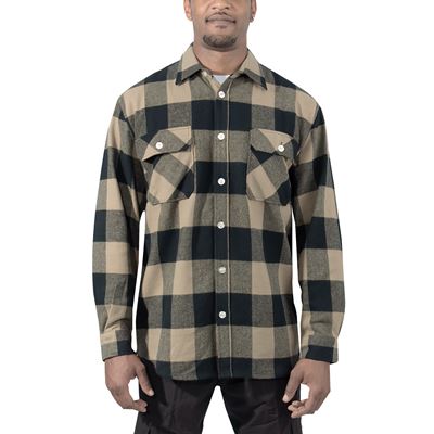 Koszula w kratę FLANNEL COYOTE BROWN