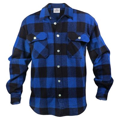 Koszula drwala FLANNEL w kratkę NIEBIESKA