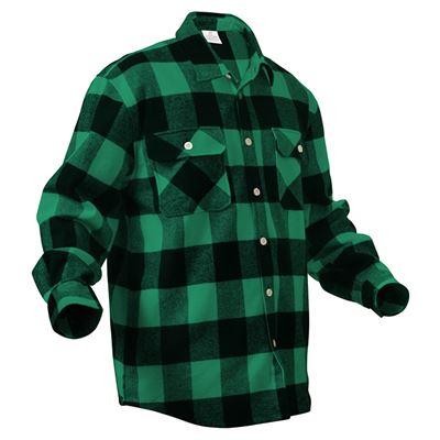 Koszula drwala FLANNEL w kratkę ZIELONA