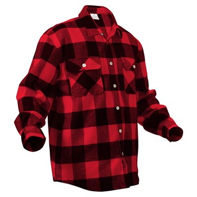 Koszula drwala FLANNEL w kratkę CZERWONA