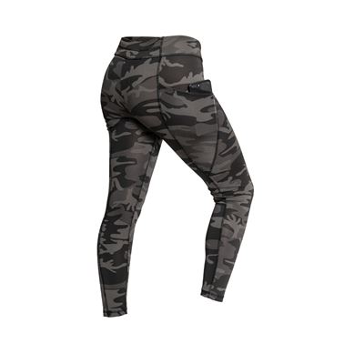 Legginsy damskie WORKOUT z kieszeniami BLACK CAMO