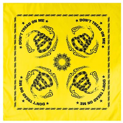 Szal DON´T TREAD ON ME 55 x 55 cm ŻÓŁTY