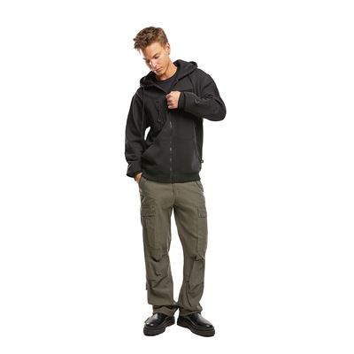 Taktyczna bluza z kapturem i zamkiem błyskawicznym Tactical Sweat Jacket CZARNA BRANDIT 5033-11002 2