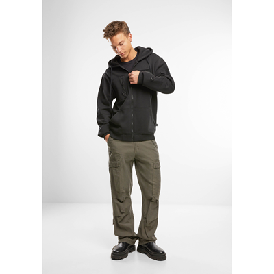 Taktyczna bluza z kapturem i zamkiem błyskawicznym Tactical Sweat Jacket CZARNA BRANDIT 5033-11002 5