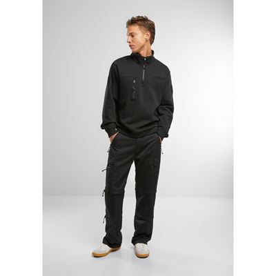 Bluza taktyczna z zamkiem ¾ z Tactical Sweat Troyer CZARNA BRANDIT 5034-11002 2