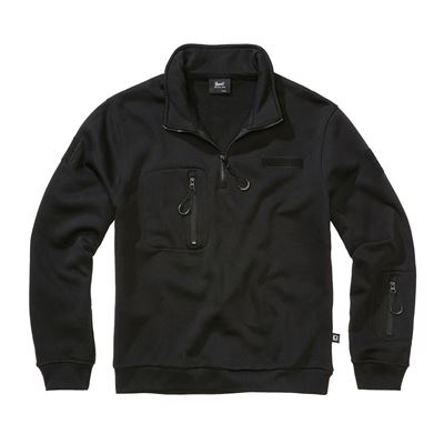 Bluza taktyczna z zamkiem ¾ z Tactical Sweat Troyer CZARNA