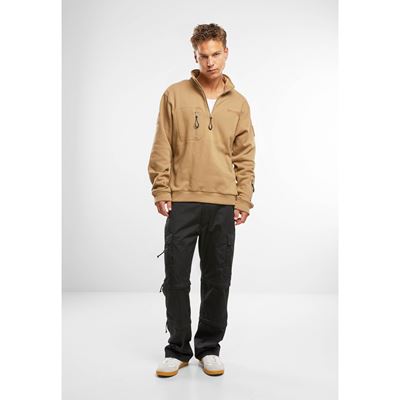 Bluza taktyczna z zamkiem ¾ z serii Tactical Sweat Troyer CAMEL-COYOTE BRANDIT 5034-20070 2