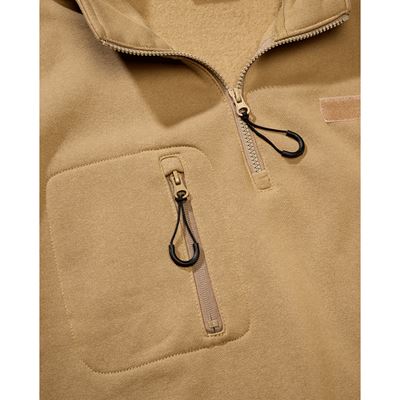 Bluza taktyczna z zamkiem ¾ z serii Tactical Sweat Troyer CAMEL-COYOTE BRANDIT 5034-20070 4