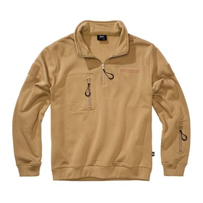 Bluza taktyczna z zamkiem ¾ z serii Tactical Sweat Troyer CAMEL-COYOTE