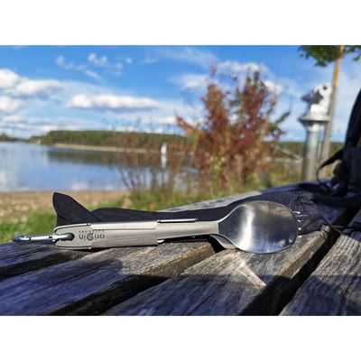 Lekki podróżny 4-częściowy składany zestaw sztućców BW TITAN (45 g)
