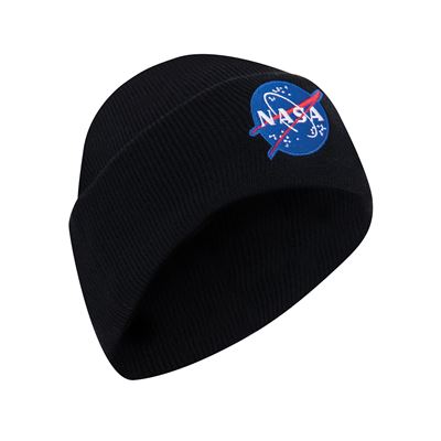 Czapka dzianinowa NASA Deluxe CZARNA