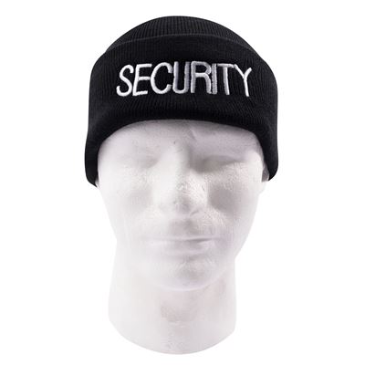 Czapka z dzianiny z haftem „SECURITY” CZARNA