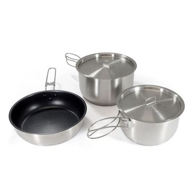 Zestaw naczyń outdoorowych, pięcioczęściowy zestaw NEREZ Cooking Set „Non-Stick” Origin Outdoors 557402 3