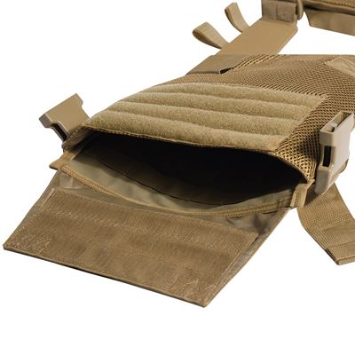 Kamizelka LOW PROFILE z uchwytem na płyty COYOTE BROWN