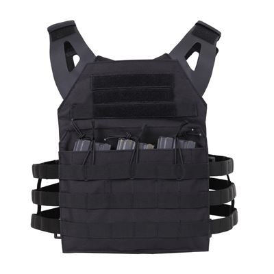 Kamizelka MOLLE do przenoszenia płyt, lekka, CZARNA