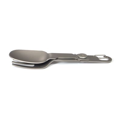 Składana łyżka z widelcem i karabińczykiem Spork Compact TITANIUM Origin Outdoors 562088 4