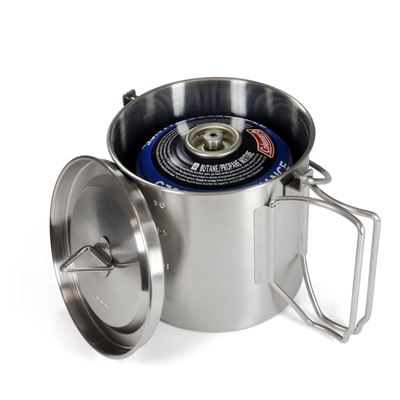 Garnek z uchwytami i pokrywką 2 w 1 OUTDOOR 1000 ml STAL NIERDZEWNA Origin Outdoors 562093 4