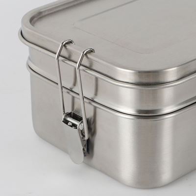 Dwupoziomowy pojemnik na żywność ze stali nierdzewnej Lunchbox Deluxe Double