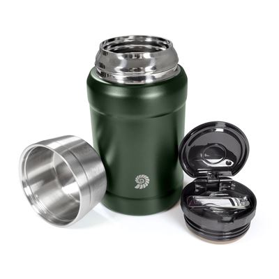 Termos na żywność OUTDOOR z łyżką ZIELONY