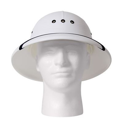 Kask/kapelusz US PITH plastikowy BIAŁY
