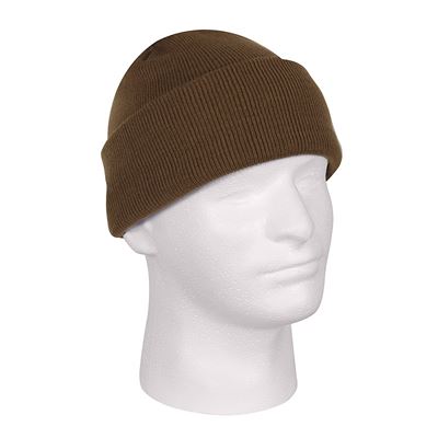Czapka z cienkiej dzianiny FINE AKRYL COYOTE BROWN