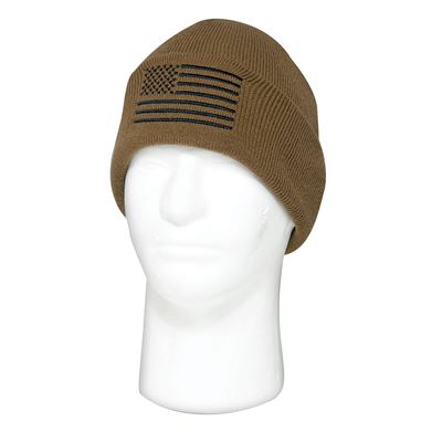 Czapka z cienkiej dzianiny z flagą USA COYOTE