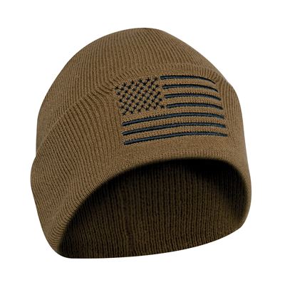 Czapka z cienkiej dzianiny z flagą USA COYOTE