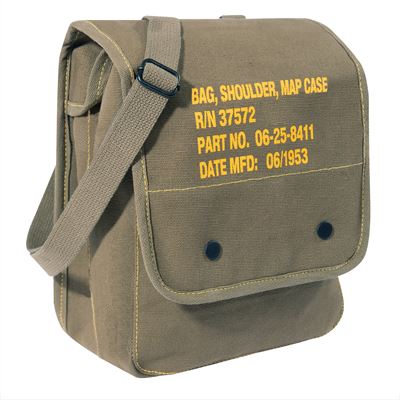 Torba na ramię MAP CASE canvas GREEN