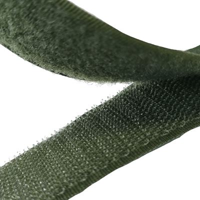 Pętle na rzepy + haczyki szerokość 25 mm / 20 m KHAKI GREEN