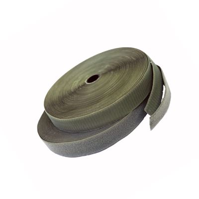 Pętle na rzepy + haczyki szerokość 25 mm / 20 m KHAKI GREEN