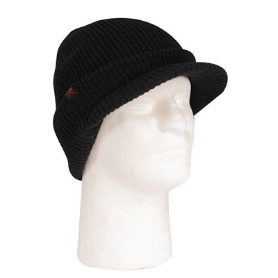 Czapka dzianinowa WATCH BRIM z daszkiem BLACK
