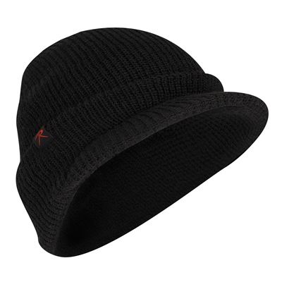 Czapka dzianinowa WATCH BRIM z daszkiem BLACK