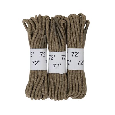 Sznurowadła do butów 180 cm COYOTE BROWN 3 pary