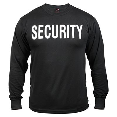 Koszulka z długim rękawem SECURITY CZARNA