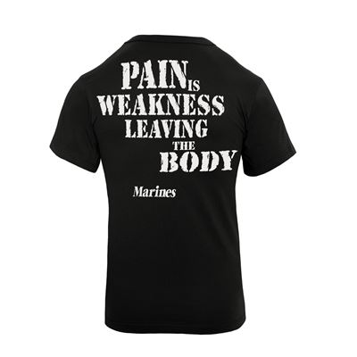 Koszulka MARINES PAIN IS WEAKNESS CZARNA ROTHCO 60417 2