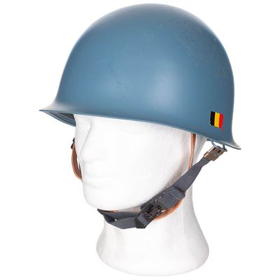 Hełm M51 Belgijskie Siły Powietrzne z wnętrzem PVC NIEBIESKI używany