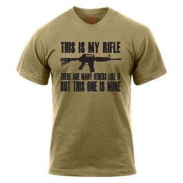 Koszulka THIS IS MY RIFLE COYOTE BROWN