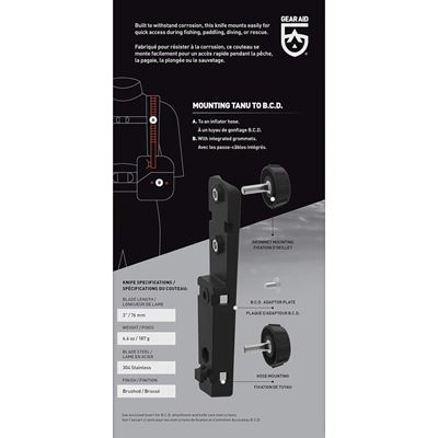 Nóż TANU™ z adapterem B.C.D. ZIELONY GEAR AID® 62075 7