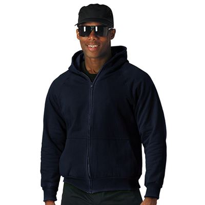 Bluza z kapturem THERMAL na zamek błyskawiczny NÁMOŘNICKÁ MODRÁ