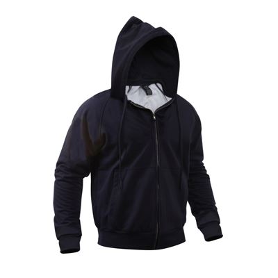 Bluza z kapturem THERMAL na zamek błyskawiczny NÁMOŘNICKÁ MODRÁ