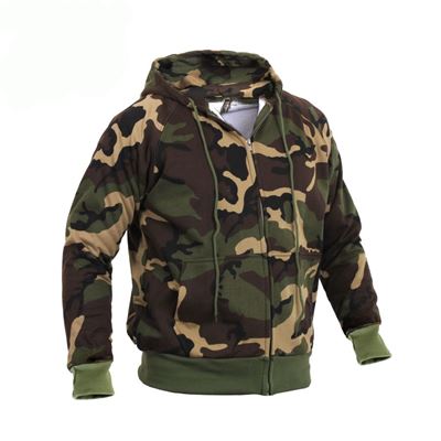 Bluza z kapturem THERMAL zapinana na zamek błyskawiczny WOODLAND